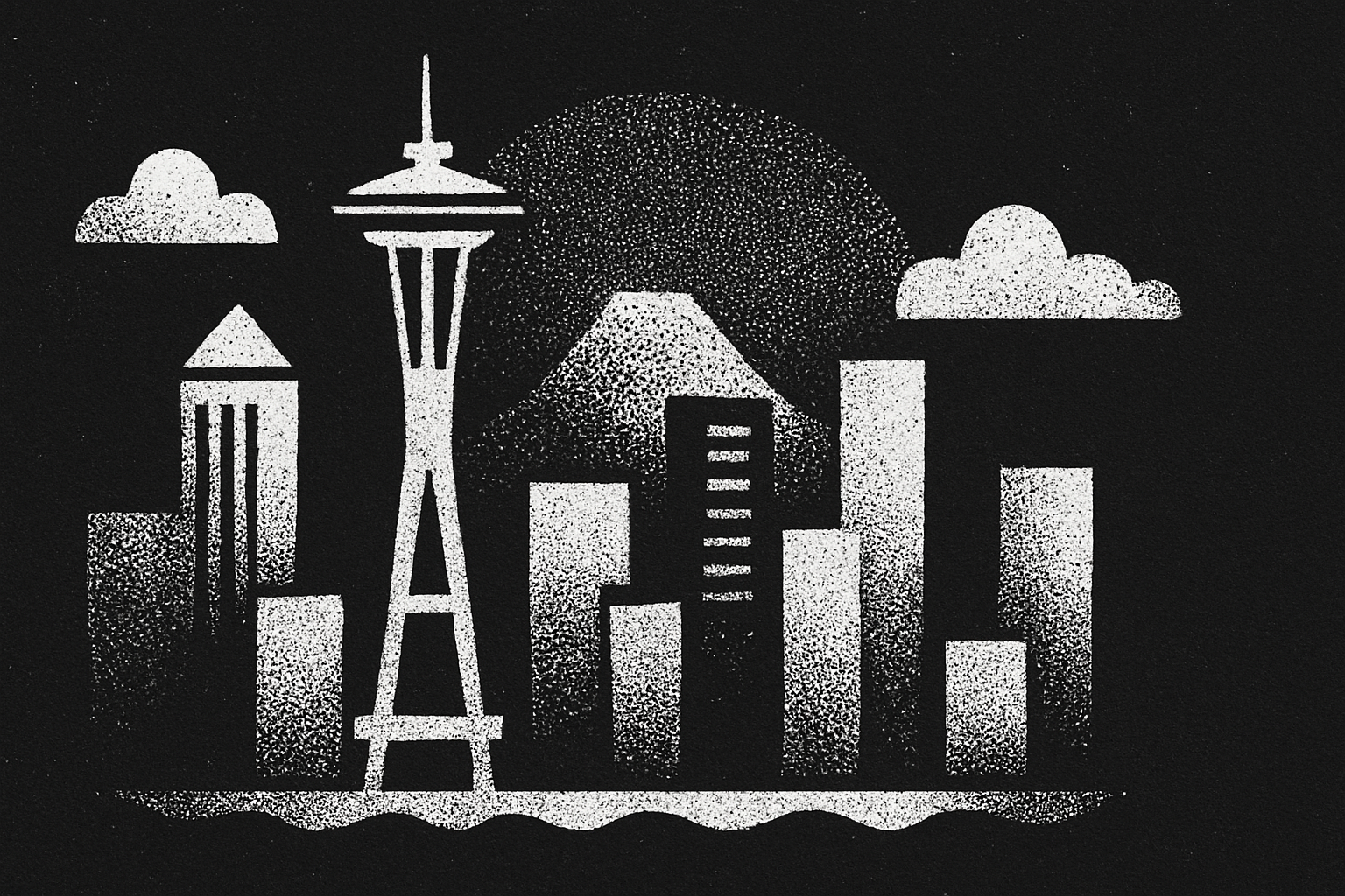 Risograph Seattle Skyline
